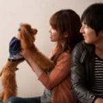 ペットと一緒に夫婦写真