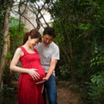 妊婦と夫２人でマタニティフォト