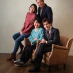 男の子成人記念家族4人