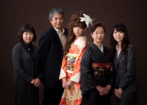 成人記念5人家族写真