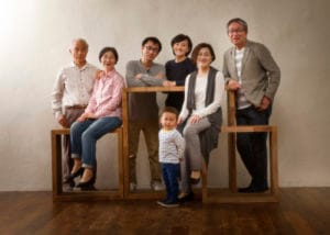 結婚記念日家族写真