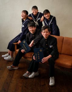 友達5人中学校卒業記念