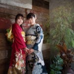 成人式振袖友達2人